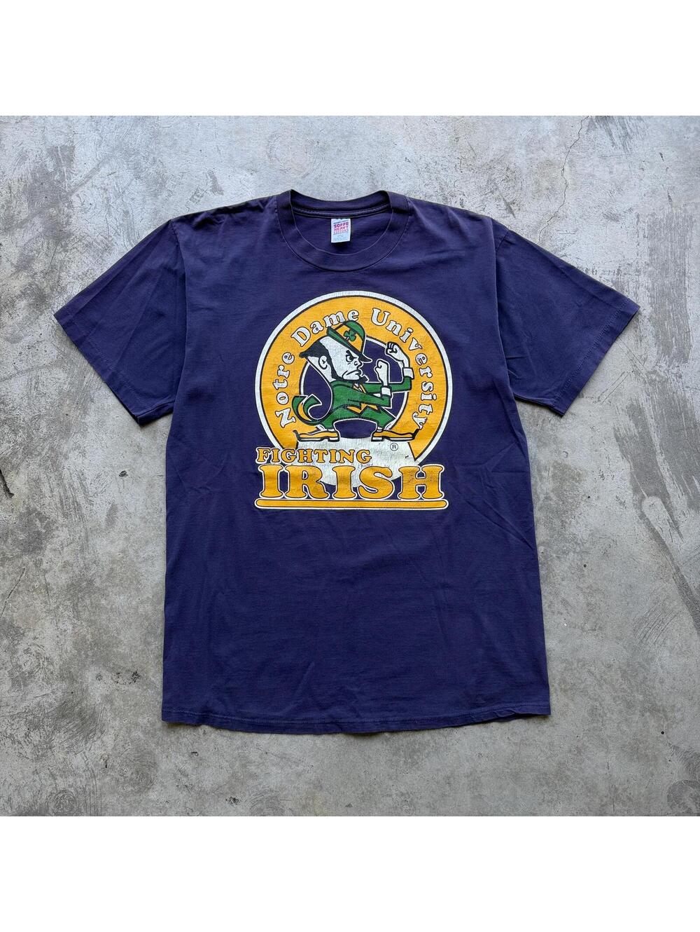 Vintage 90s Notre Dame Fighting Irish Single Stitch Tee XL